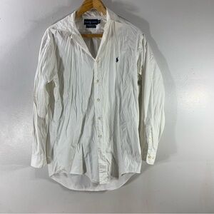 Vintage made in hong kong Ralph Lauren button down 100% cotton shirt